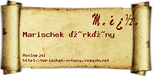 Marischek Örkény névjegykártya